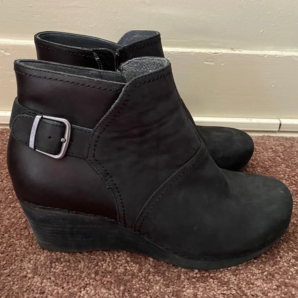 Dansko black ankle booties